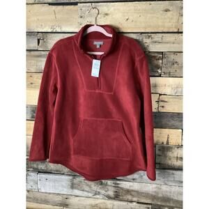 Style & Co Women’s Maroon Quarter Zip Fleece Size Medium